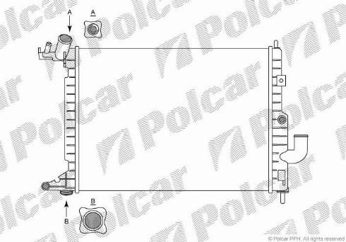 Polcar 551608A8 - Radiators, Motora dzesēšanas sistēma autodraugiem.lv