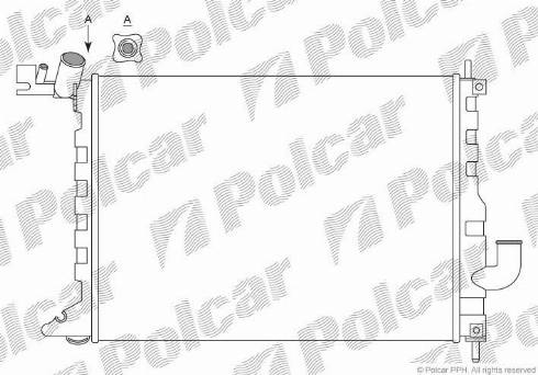 Polcar 551608A7 - Radiators, Motora dzesēšanas sistēma autodraugiem.lv