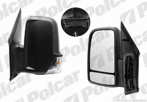 Polcar 5065514M - Ārējais atpakaļskata spogulis autodraugiem.lv