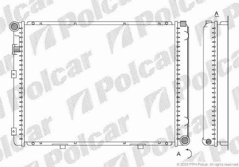 Polcar 500008-1 - Radiators, Motora dzesēšanas sistēma autodraugiem.lv