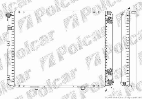 Polcar 500108-9 - Radiators, Motora dzesēšanas sistēma autodraugiem.lv