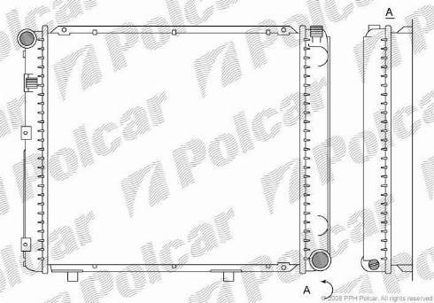 Polcar 500108-7 - Radiators, Motora dzesēšanas sistēma autodraugiem.lv