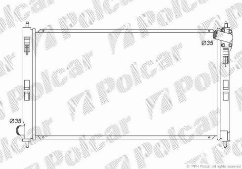 Polcar 5234081K - Radiators, Motora dzesēšanas sistēma autodraugiem.lv