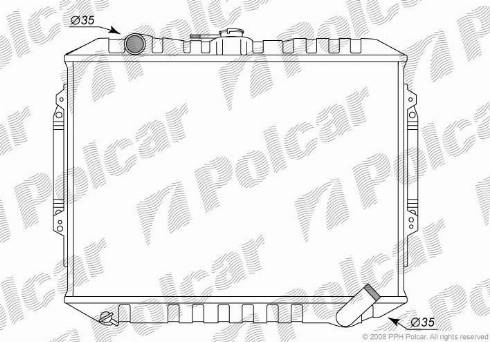 Polcar 5273086K - Radiators, Motora dzesēšanas sistēma autodraugiem.lv