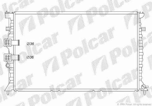 Polcar 5746087X - Radiators, Motora dzesēšanas sistēma autodraugiem.lv