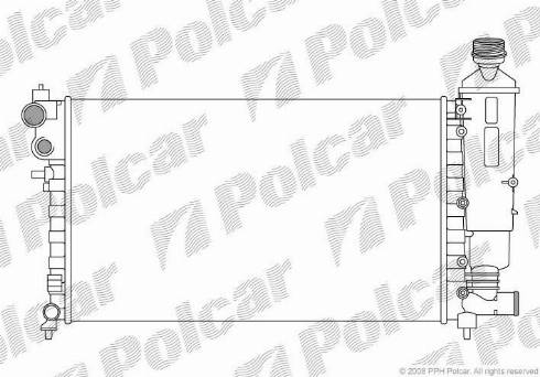 Polcar 570608-6 - Radiators, Motora dzesēšanas sistēma autodraugiem.lv