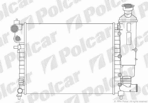 Polcar 570608-1 - Radiators, Motora dzesēšanas sistēma autodraugiem.lv