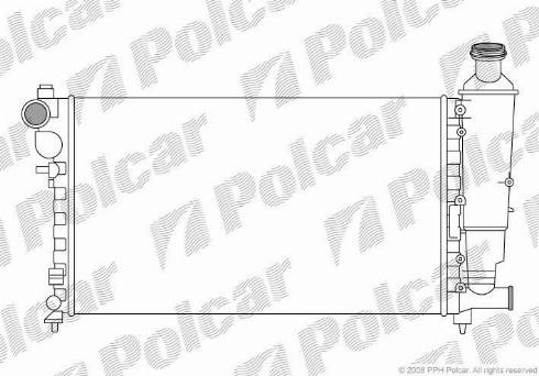 Polcar 5706087X - Radiators, Motora dzesēšanas sistēma autodraugiem.lv