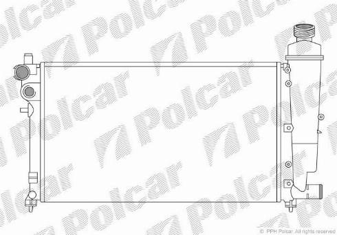 Polcar 570608-7 - Radiators, Motora dzesēšanas sistēma autodraugiem.lv