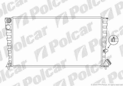 Polcar 570808-2 - Radiators, Motora dzesēšanas sistēma autodraugiem.lv