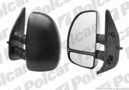 Polcar 5702513M - Ārējais atpakaļskata spogulis, Vadītāja kabīne autodraugiem.lv