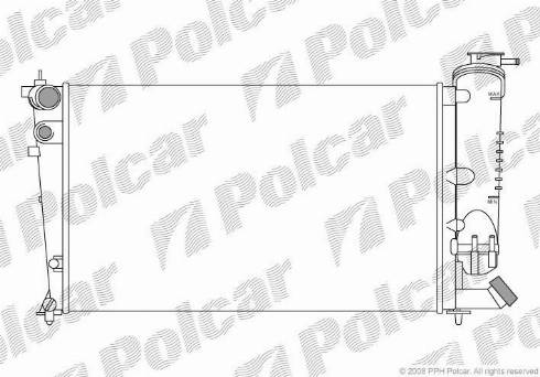 Polcar 570708-3 - Radiators, Motora dzesēšanas sistēma autodraugiem.lv