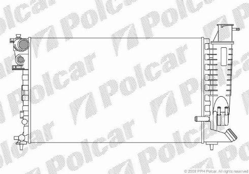 Polcar 570708A4 - Radiators, Motora dzesēšanas sistēma autodraugiem.lv