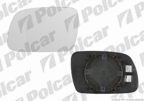 Polcar 5710544M - Spoguļstikls, Ārējais atpakaļskata spogulis autodraugiem.lv