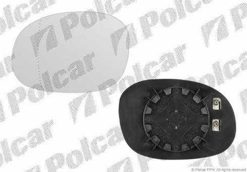Polcar 5723554M - Spoguļstikls, Ārējais atpakaļskata spogulis autodraugiem.lv