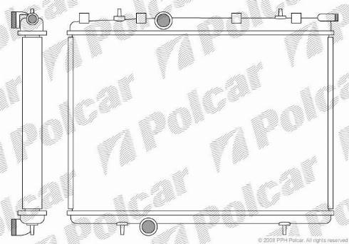 Polcar 5723085X - Radiators, Motora dzesēšanas sistēma autodraugiem.lv