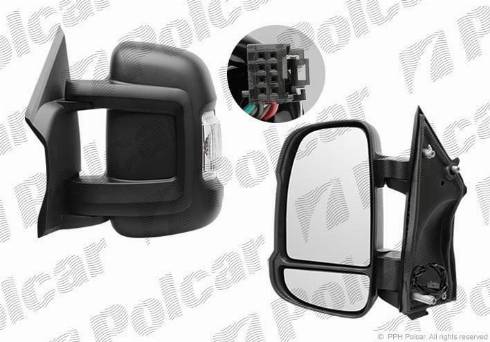 Polcar 5770514M - Ārējais atpakaļskata spogulis autodraugiem.lv