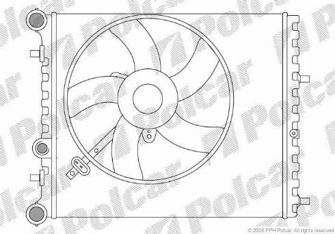 Polcar 6913084X - Radiators, Motora dzesēšanas sistēma autodraugiem.lv