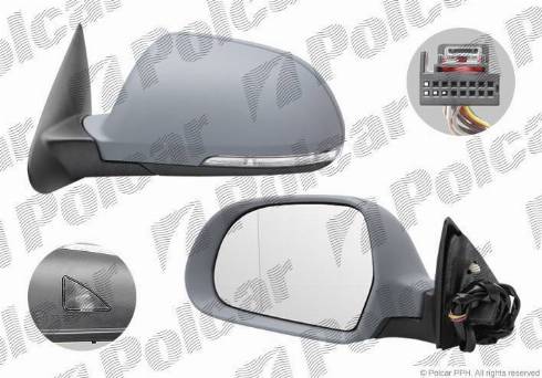 Polcar 6923516M - Ārējais atpakaļskata spogulis autodraugiem.lv