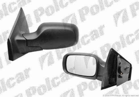 Polcar 6055511M - Spoguļstikls, Ārējais atpakaļskata spogulis autodraugiem.lv
