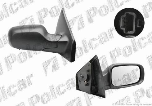 Polcar 6055521M - Spoguļstikls, Ārējais atpakaļskata spogulis autodraugiem.lv