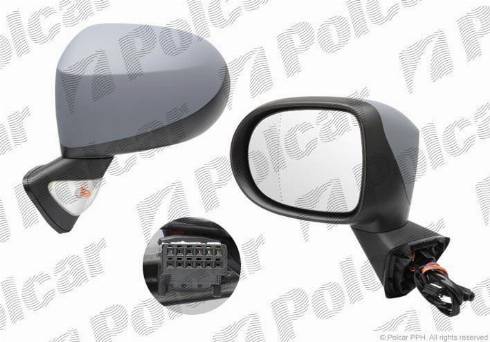 Polcar 6058514M - Ārējais atpakaļskata spogulis autodraugiem.lv
