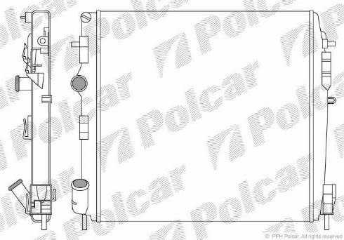 Polcar 6060087X - Radiators, Motora dzesēšanas sistēma autodraugiem.lv