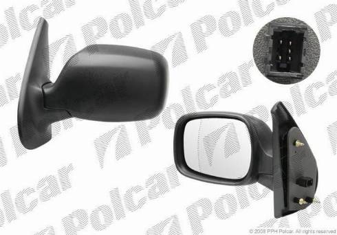 Polcar 6061524M - Ārējais atpakaļskata spogulis autodraugiem.lv