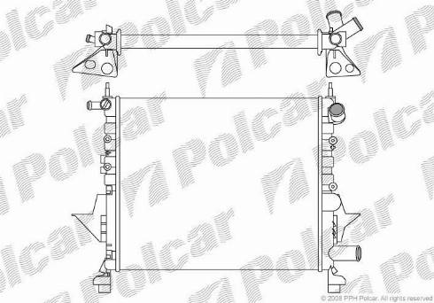 Polcar 600408-1 - Radiators, Motora dzesēšanas sistēma autodraugiem.lv