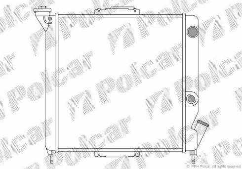 Polcar 600508A1 - Radiators, Motora dzesēšanas sistēma autodraugiem.lv