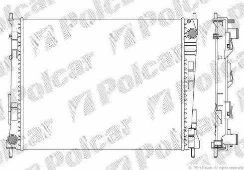 Polcar 600108-2 - Radiators, Motora dzesēšanas sistēma autodraugiem.lv