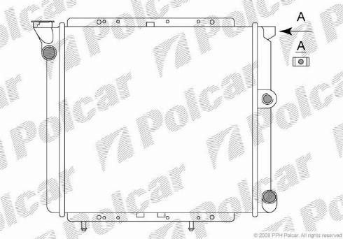 Polcar 600808-1 - Radiators, Motora dzesēšanas sistēma autodraugiem.lv