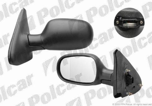 Polcar 6007514M - Ārējais atpakaļskata spogulis autodraugiem.lv