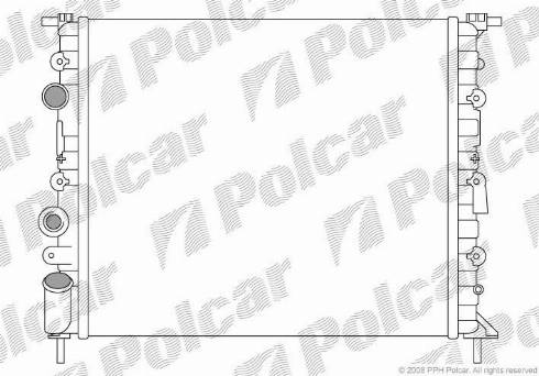 Polcar 600708-1 - Radiators, Motora dzesēšanas sistēma autodraugiem.lv