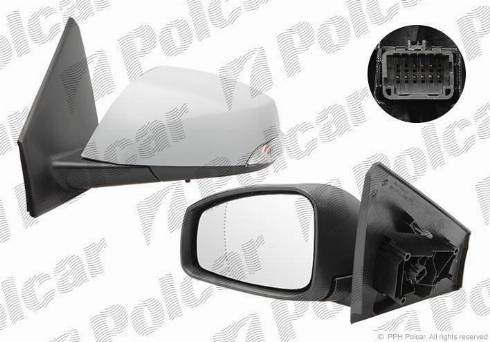 Polcar 6014524M - Ārējais atpakaļskata spogulis autodraugiem.lv