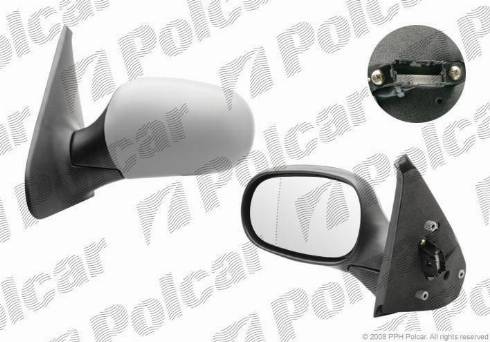 Polcar 6015514M - Ārējais atpakaļskata spogulis autodraugiem.lv