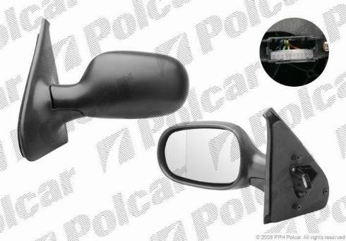 Polcar 6016514M - Ārējais atpakaļskata spogulis autodraugiem.lv