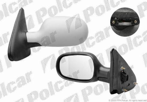 Polcar 6011514M - Ārējais atpakaļskata spogulis autodraugiem.lv