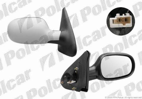 Polcar 6011521M - Ārējais atpakaļskata spogulis autodraugiem.lv