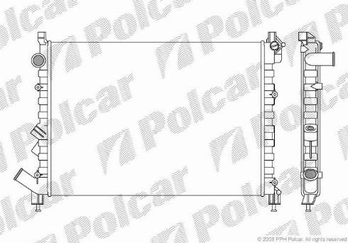 Polcar 603208A1 - Radiators, Motora dzesēšanas sistēma autodraugiem.lv