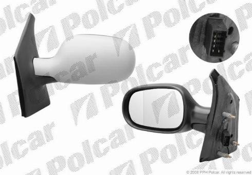 Polcar 6070514M - Ārējais atpakaļskata spogulis autodraugiem.lv