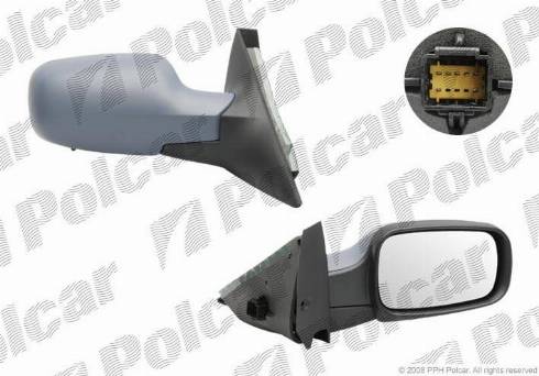 Polcar 6071524M - Spoguļstikls, Ārējais atpakaļskata spogulis autodraugiem.lv