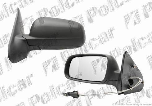 Polcar 6714511M - Ārējais atpakaļskata spogulis autodraugiem.lv