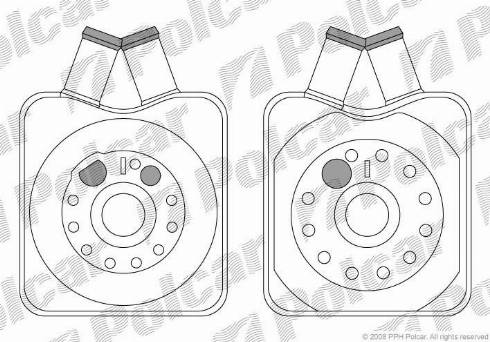 Polcar 1308L8-1 - Eļļas radiators, Motoreļļa autodraugiem.lv