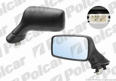 Polcar 1307514M - Ārējais atpakaļskata spogulis autodraugiem.lv
