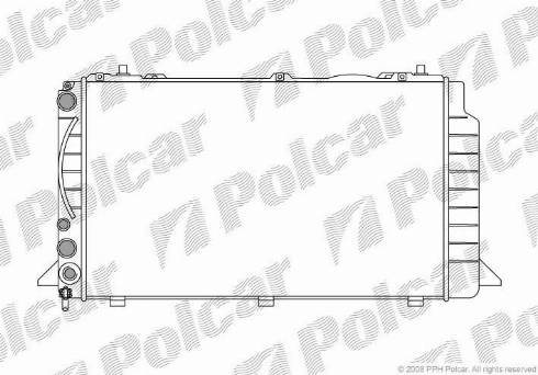 Polcar 1307086X - Radiators, Motora dzesēšanas sistēma autodraugiem.lv