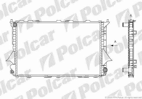 Polcar 131608-4 - Radiators, Motora dzesēšanas sistēma autodraugiem.lv