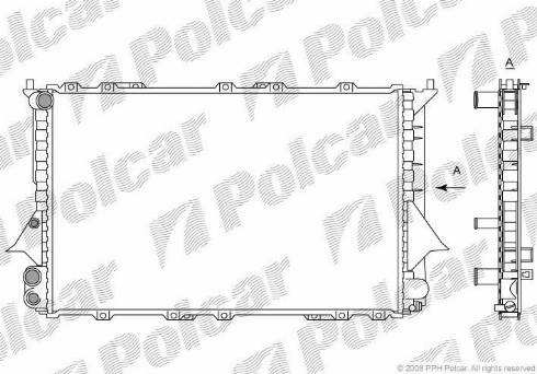 Polcar 1316081X - Radiators, Motora dzesēšanas sistēma autodraugiem.lv