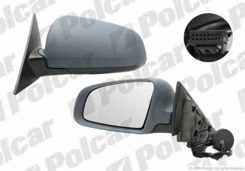 Polcar 1331518M - Ārējais atpakaļskata spogulis autodraugiem.lv