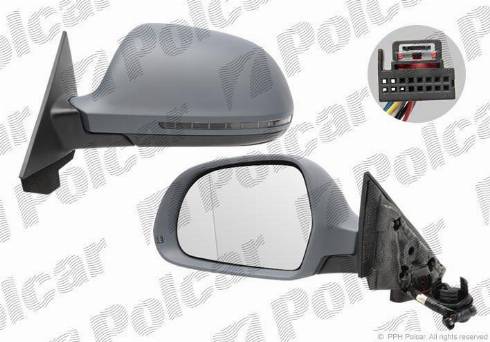 Polcar 1332514M - Ārējais atpakaļskata spogulis autodraugiem.lv
